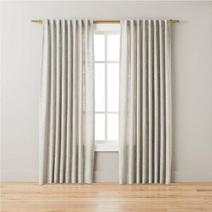 108" Heathered Slub Curtain Panel Gray - Hearth & HandTM with Magnolia